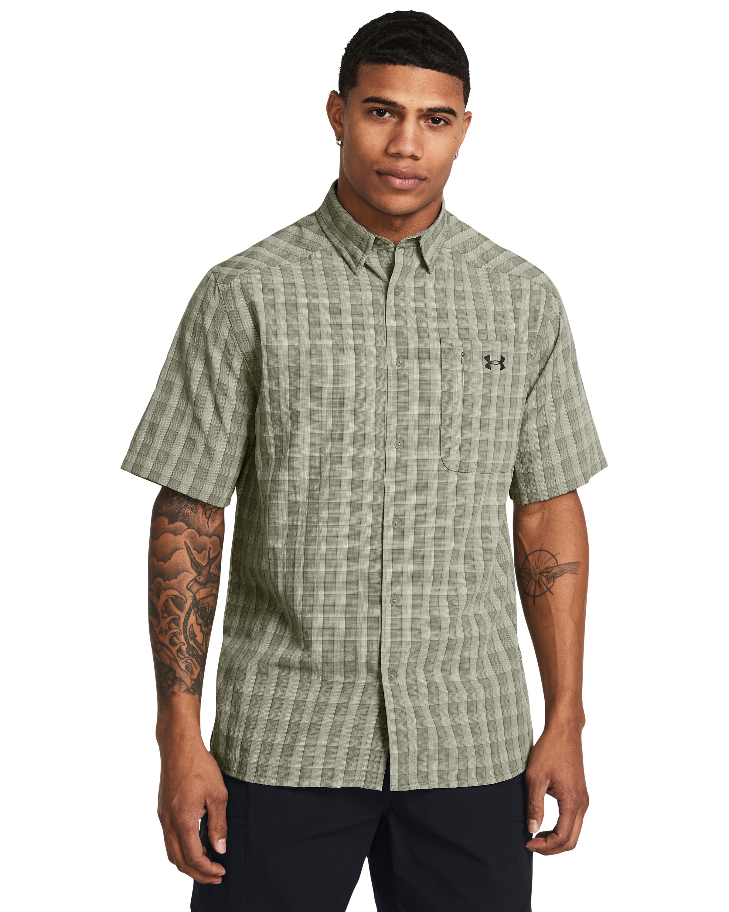 UA Drift Tide 2.0 Plaid Men's Short Sleeve 10