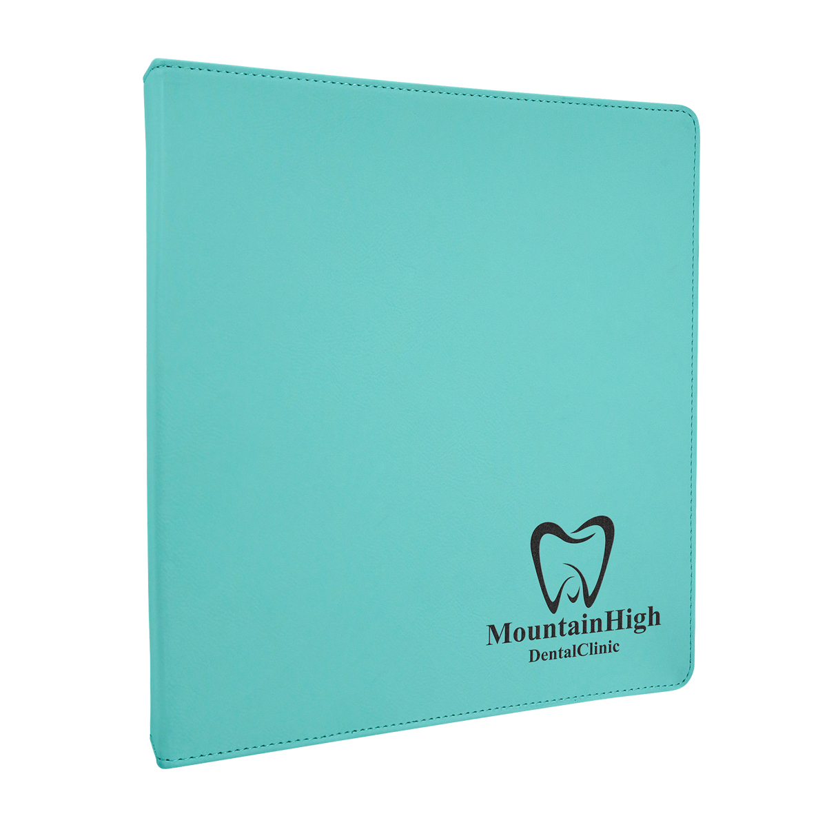 10 " x 11 " Teal Leatherette 3-Ring Binder w/ 1" Slant D-Rings