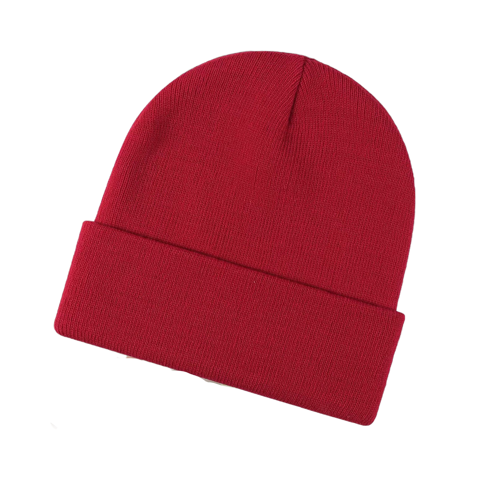 Acrylic Knitted Thermal Beanie With Front Embroidery 26