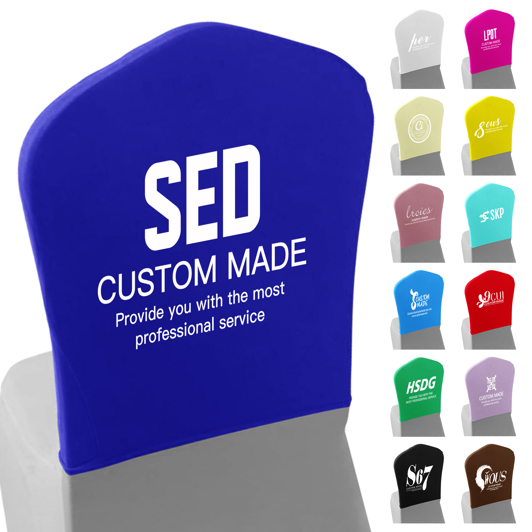 Spandex Polyester Elastic Chair Cover 5