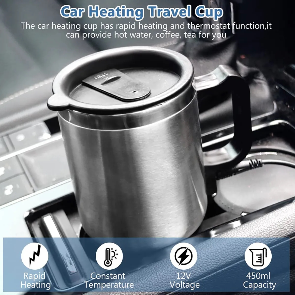15OZ Stainless Steel Car Heating Cup 3