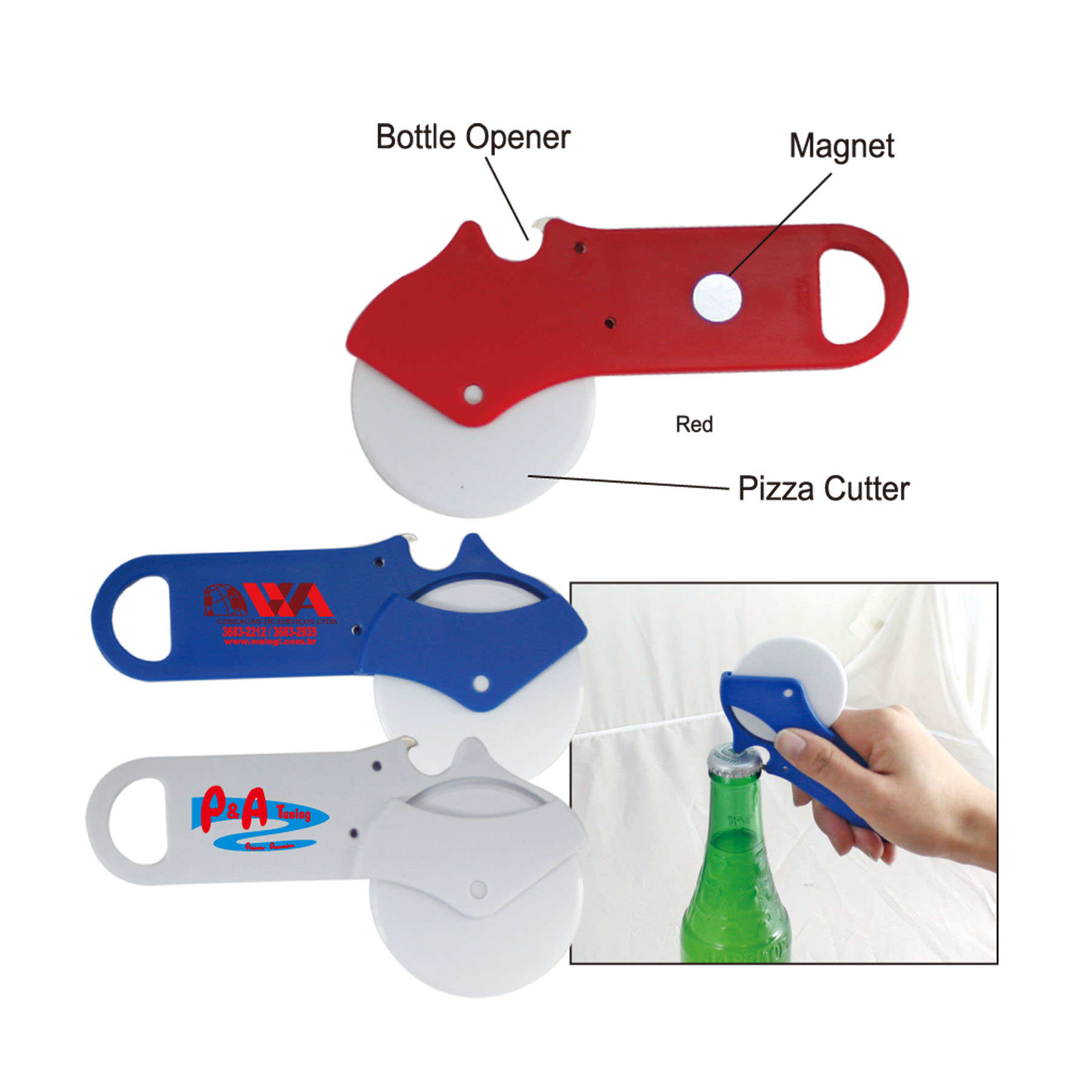 Pizza Cutter w/Bottle Opener 4