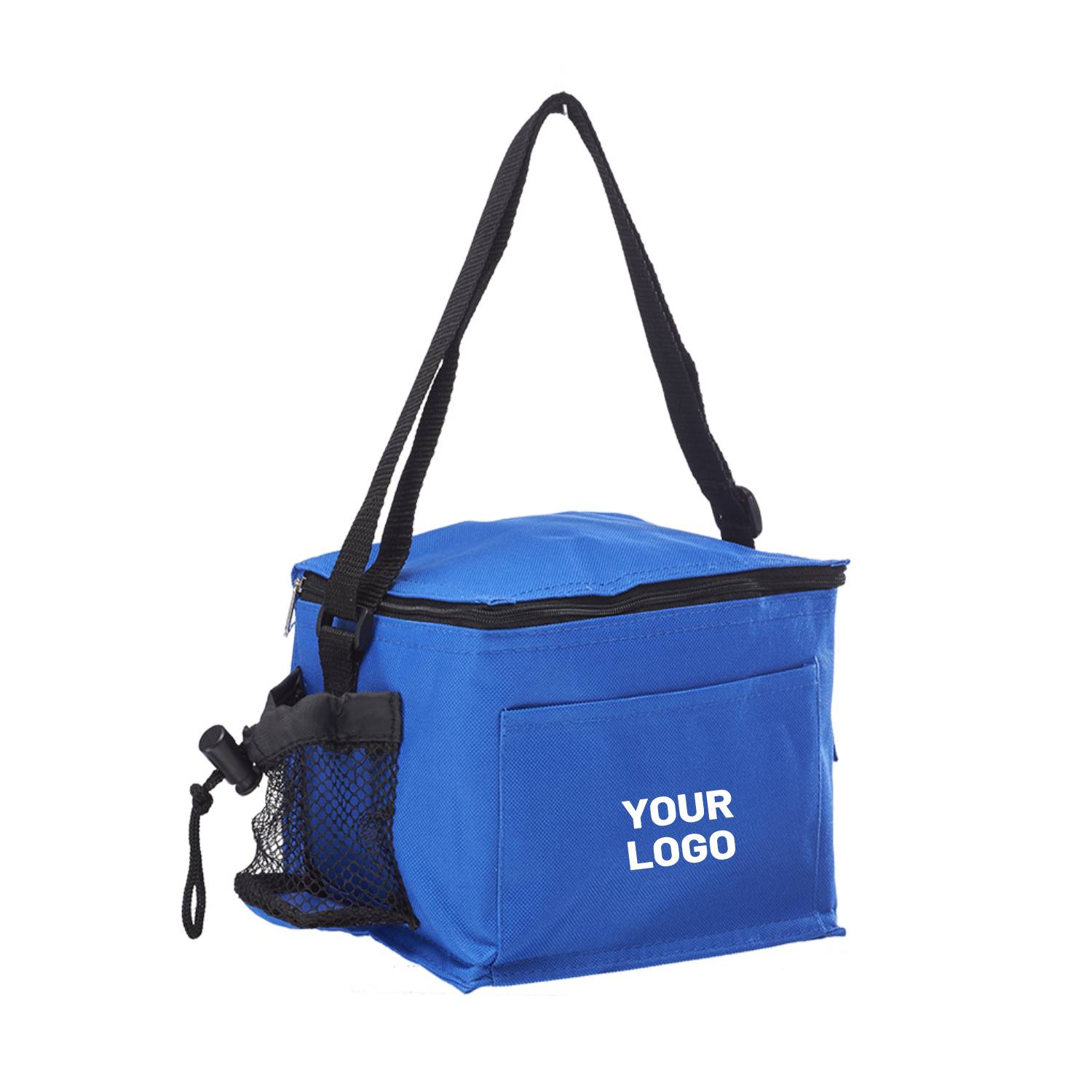 Top Zipper Insulated Lunch Bag with Mesh Pocket 6