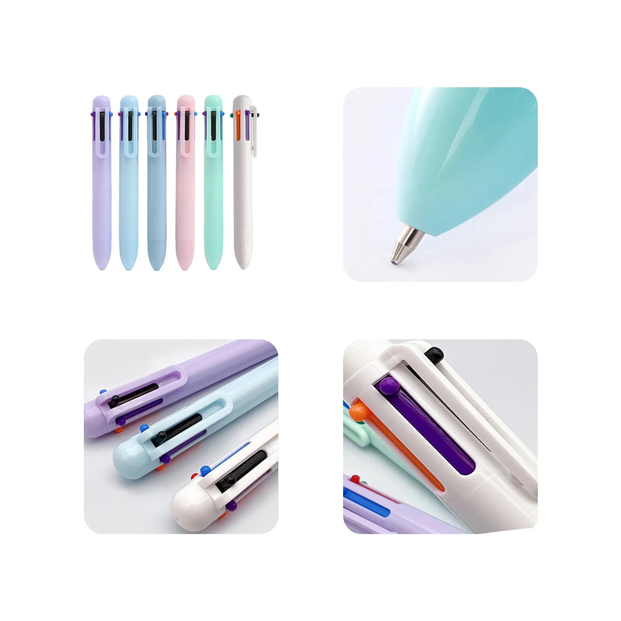 Retractable 6 Colors Ballpoint Pen 3