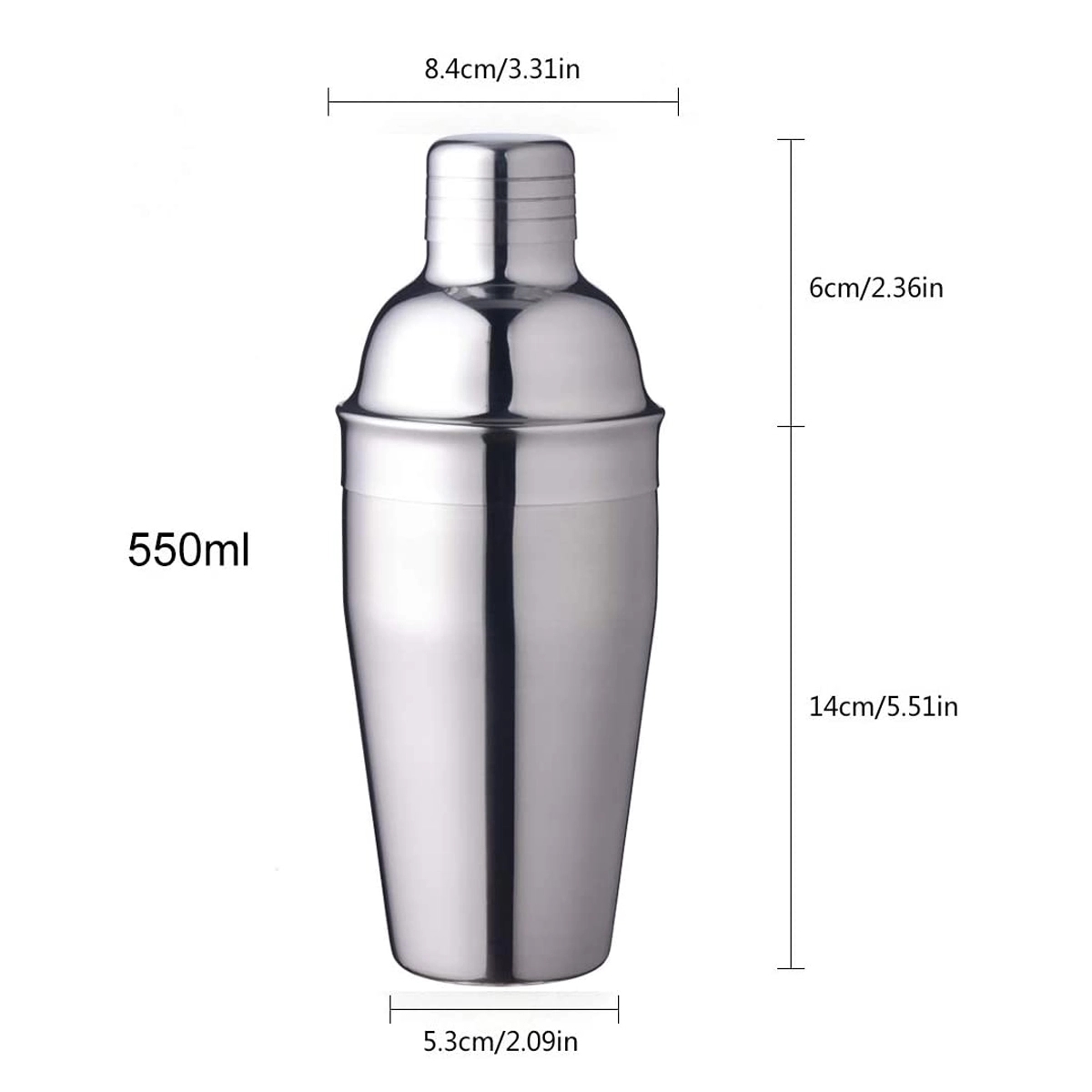 18 OZ. Stainless Steel Cocktail Shaker 3