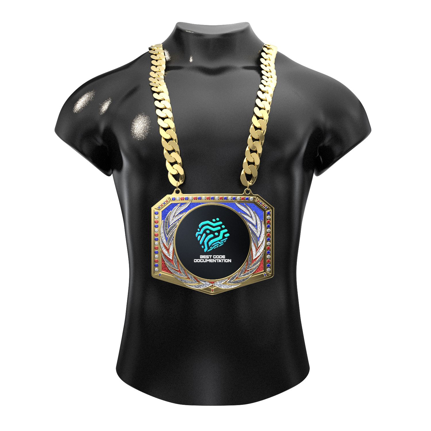 Express Vibraprint® Patriotic Champ Chain w/ Chain 18
