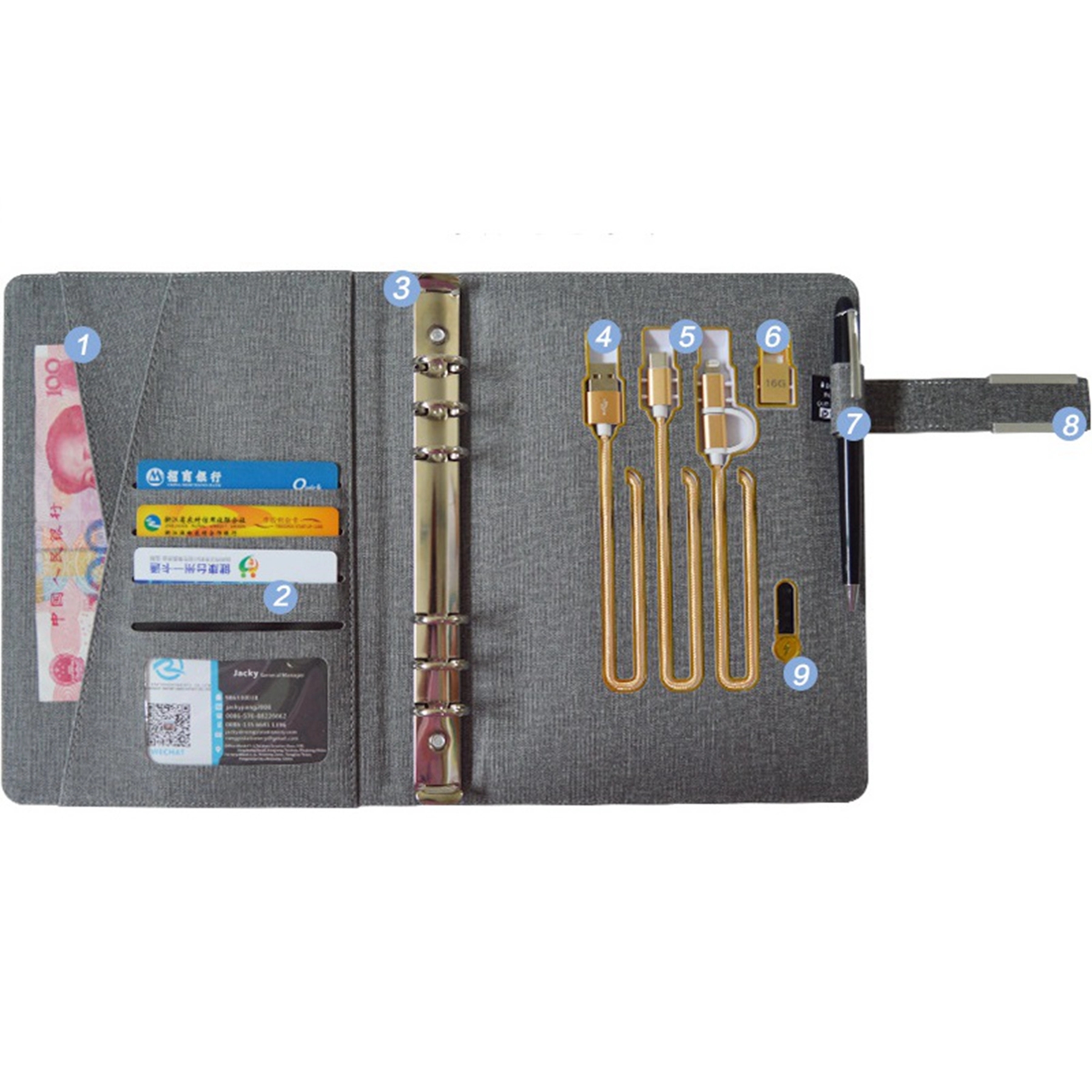 Notepad with 8000 mAh Power Bank & 16GB Flash Drive 2