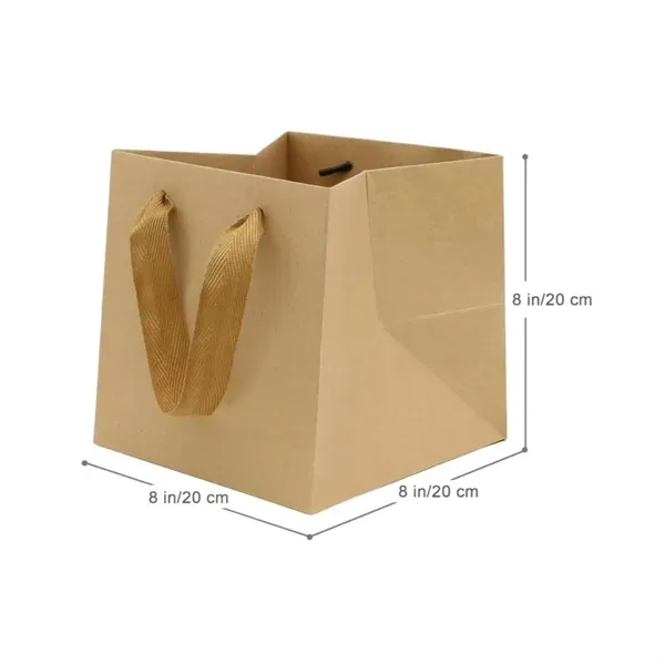 Square Kraft Paper Gift Tote Bag 10