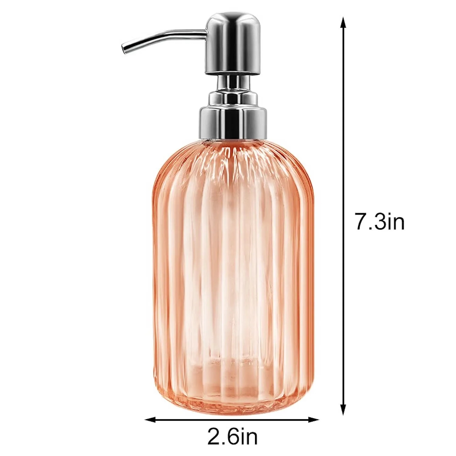 14 OZ Colorful Liquid Soap Refill Glass Dispenser 2
