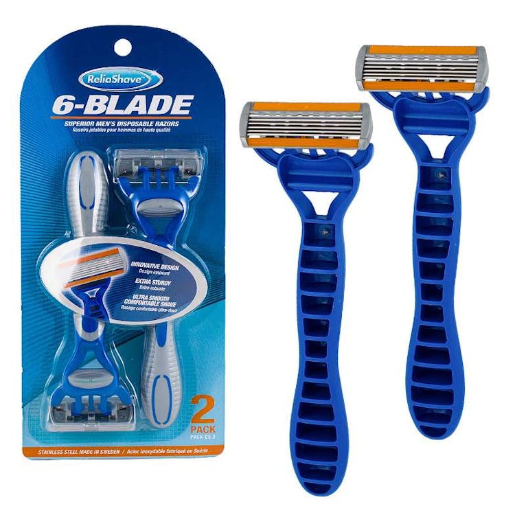 6 Blade Men's Disposable Razor - 2 Pack 2