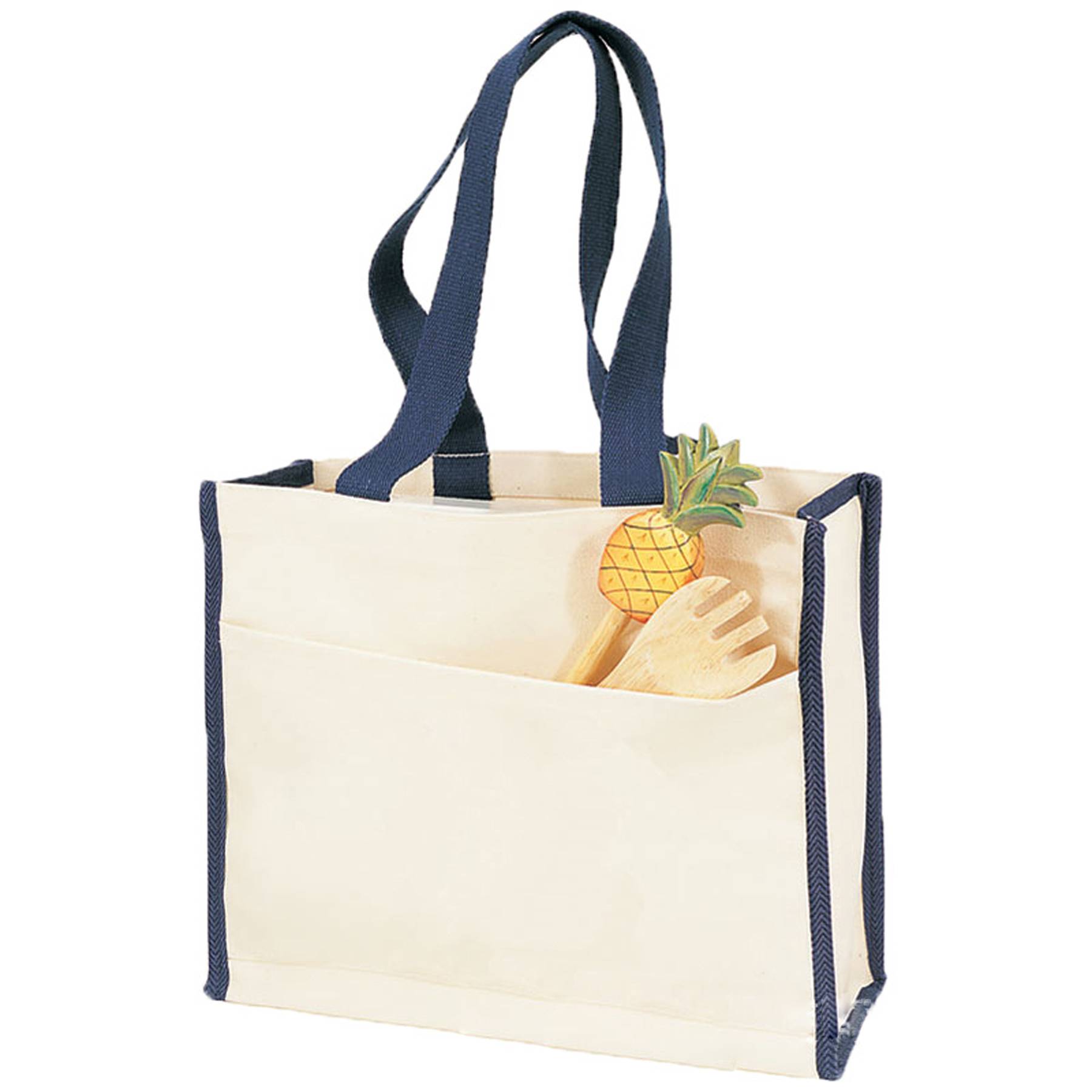CanvasTote Bag With Color Handles, custom tote bag with logo imprint 9