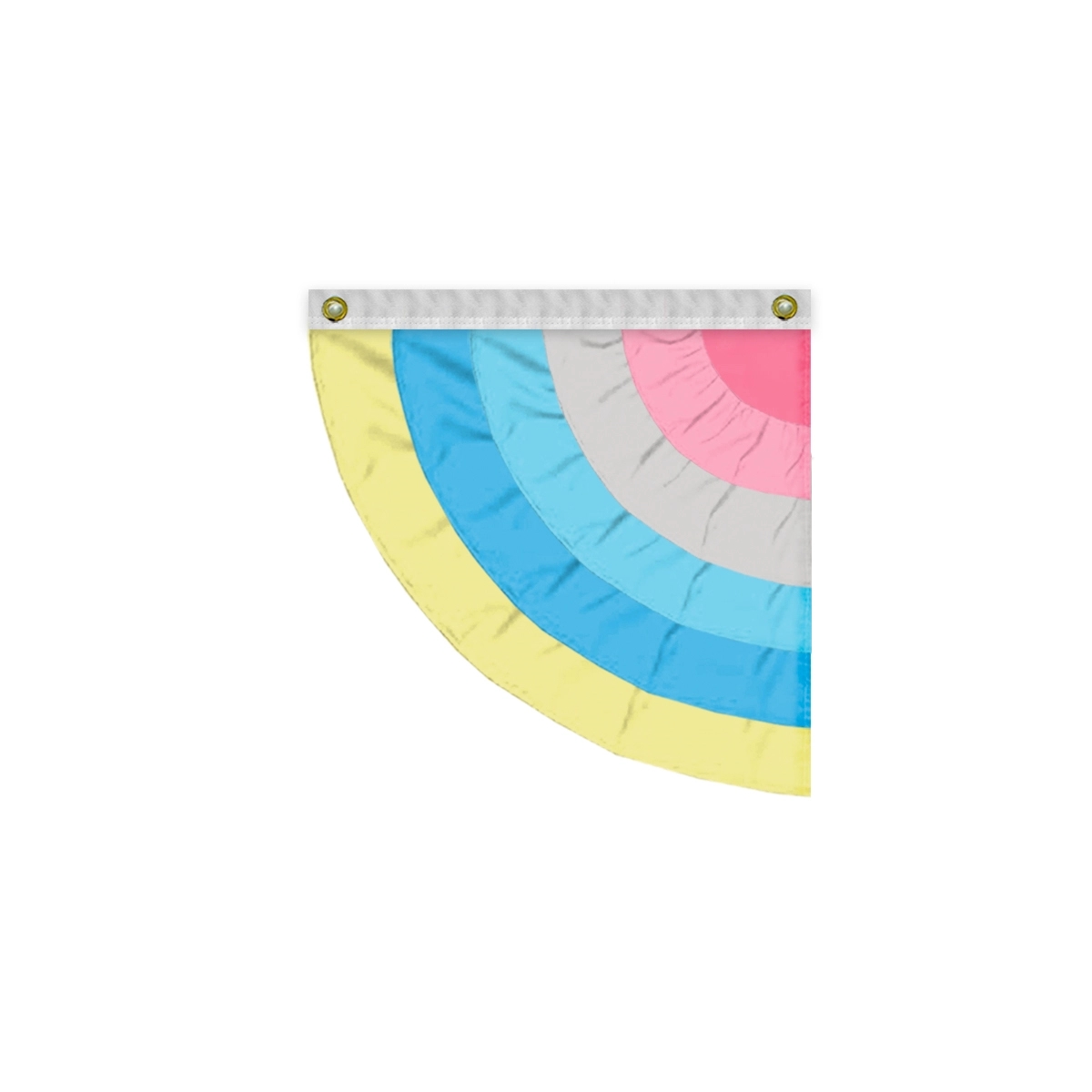 3'x3' Genderflux Pleated Half Fan- Left Side 2