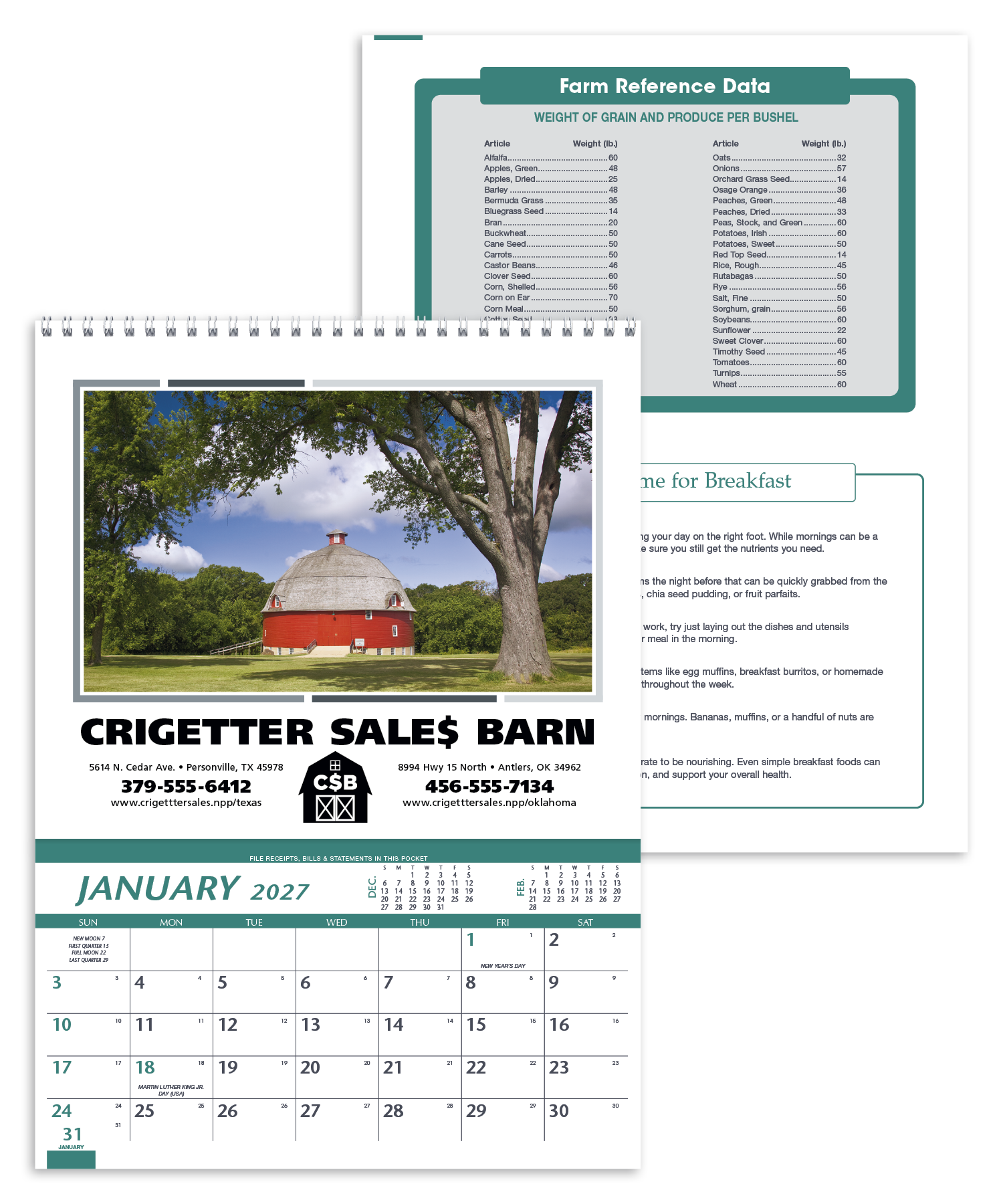 Triumph® Calendars Farm Pocket Calendar 80