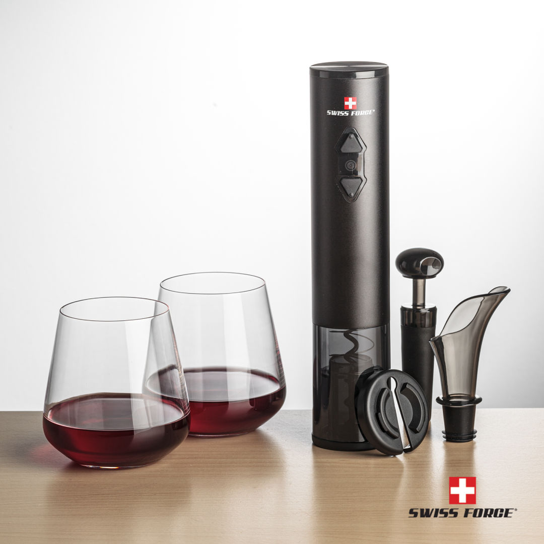 Swiss Force® Opener Set & Breckland Stemless Wine 6