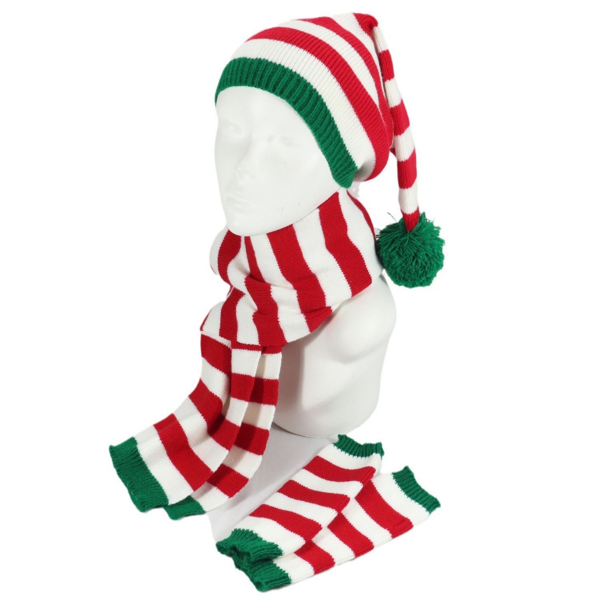Christmas Knitted Hat Scarf And Glove Set 6