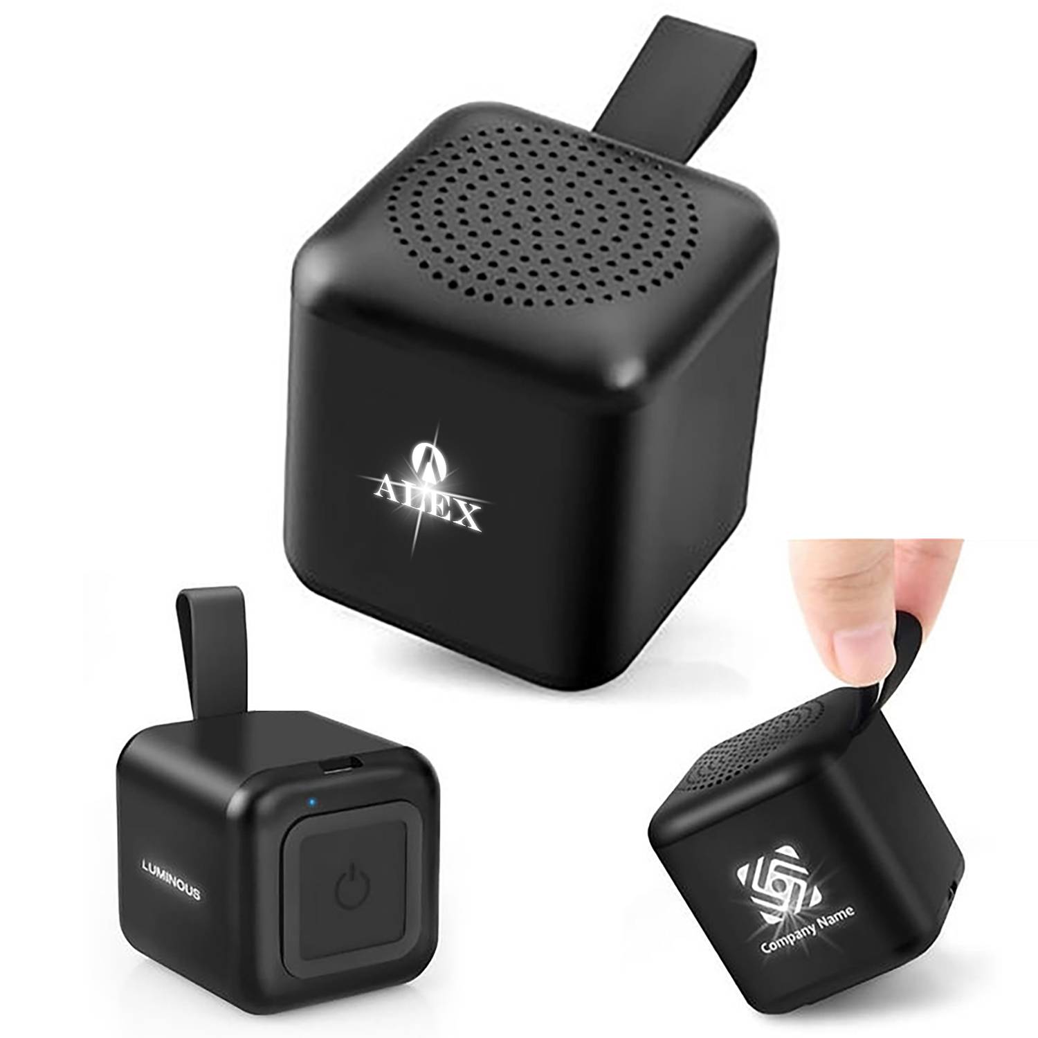 Super Bass Portable Music Box Speaker Mini Led Light Up Logo 1