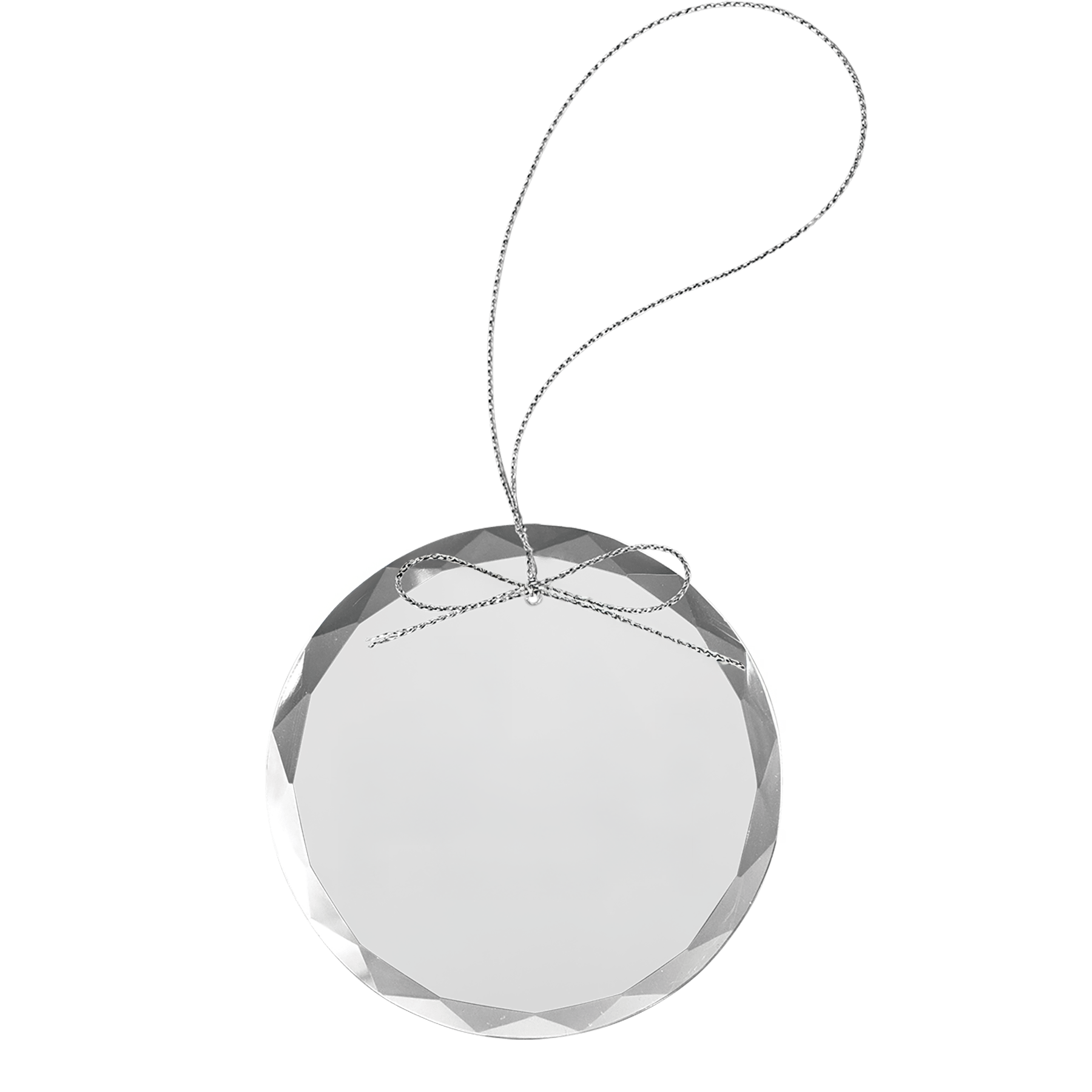 3 1/4" Round Clear Glass Ornament 6
