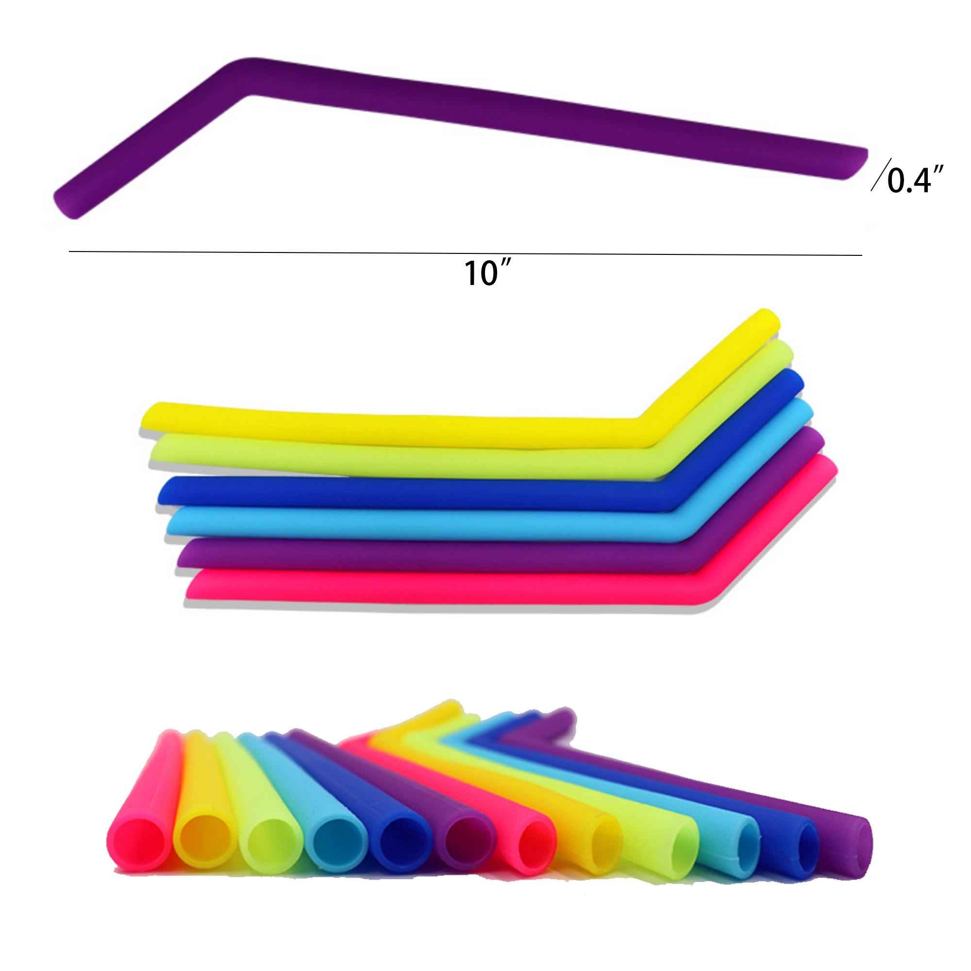 Silicone Bendy Straws Reusable 2