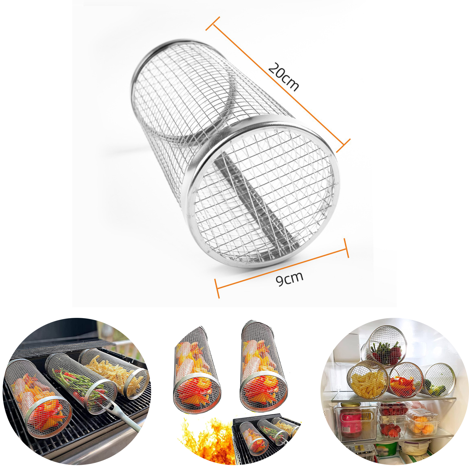Rolling Grilling Basket 2