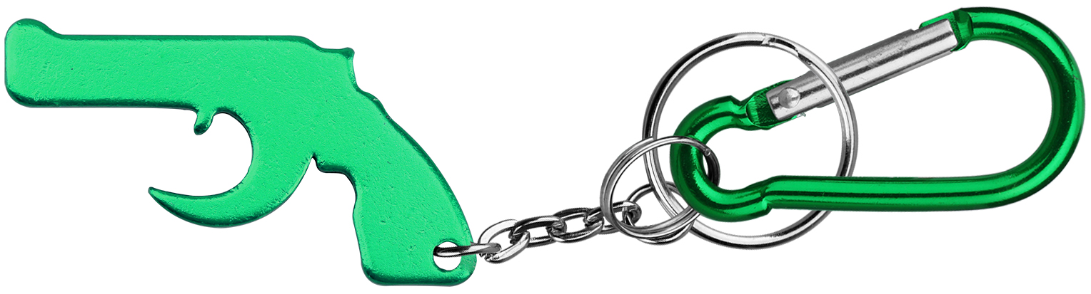 Gun Shape Bottle Opener Key Chain & carabineer 4