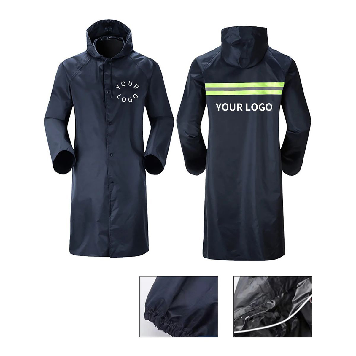 51 Inch PVC Raincoat for Commuting and Outdoor Travel 2