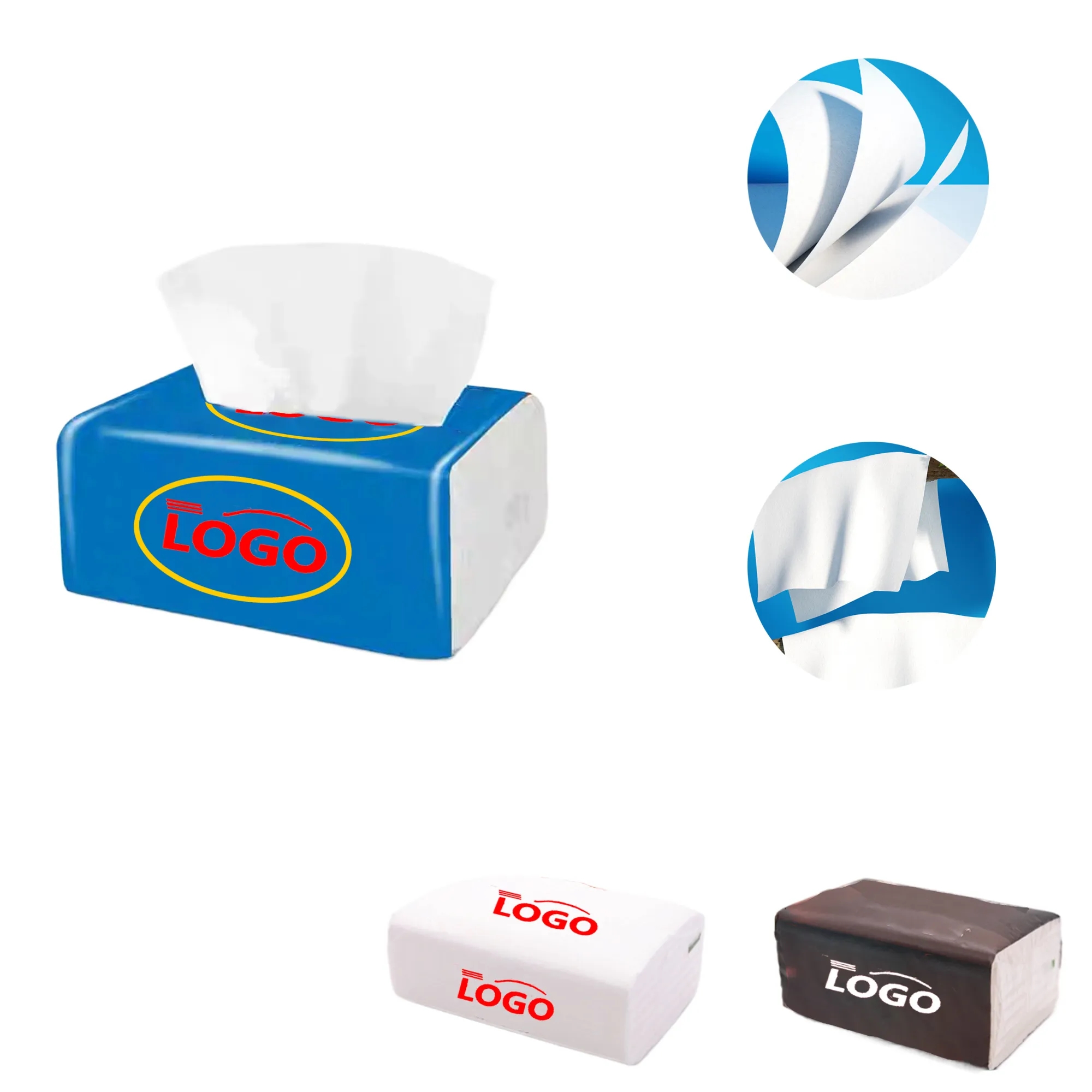 MOQ100 Multiple Sizes Soft Pack Tissue Hotel Napkins 2