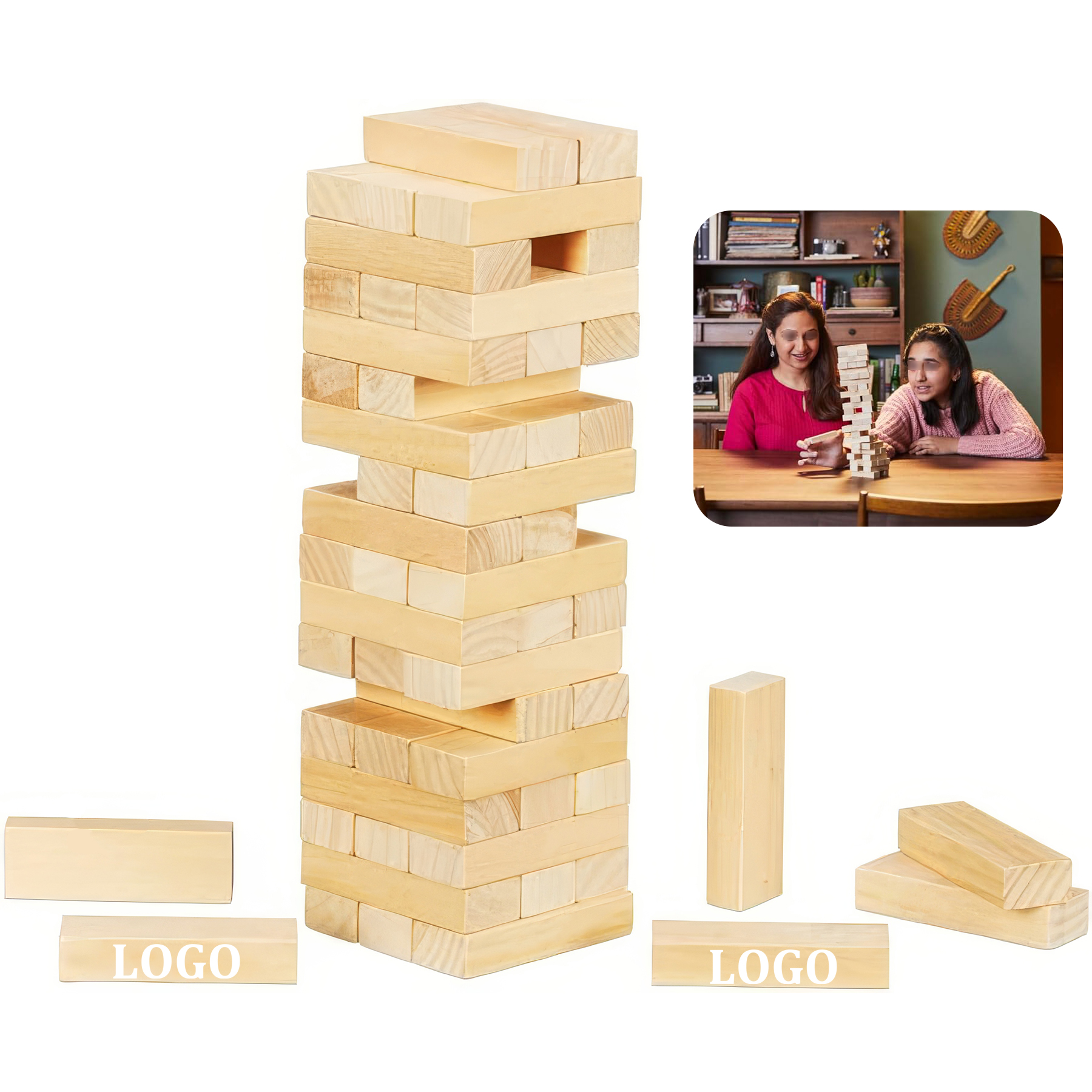 Classic Tower Game With Blocks 1