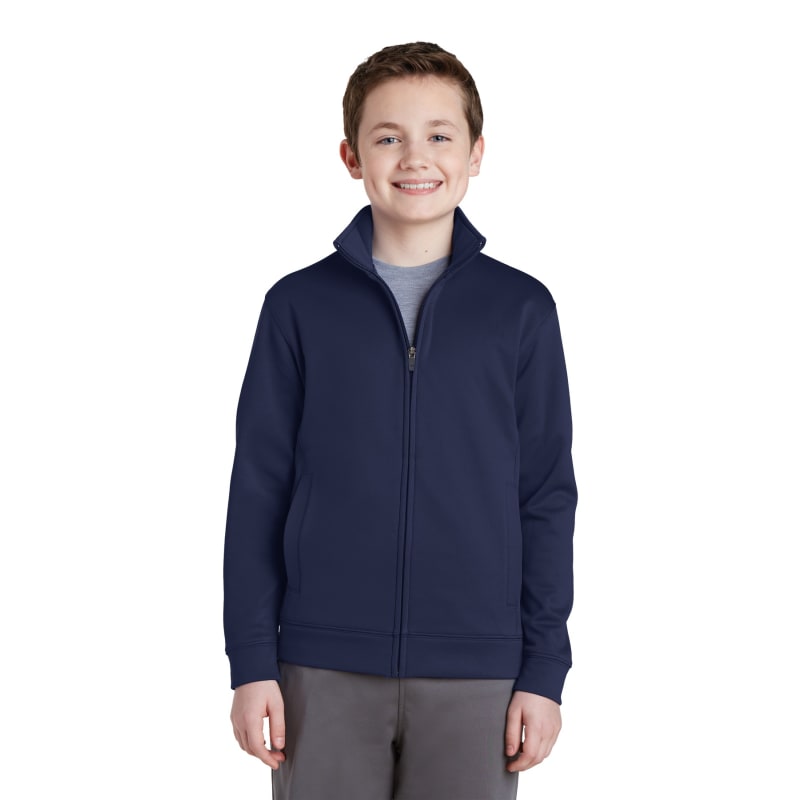 Sport-Tek Youth Sport-Wick Fleece Full-Zip Jacket. 7