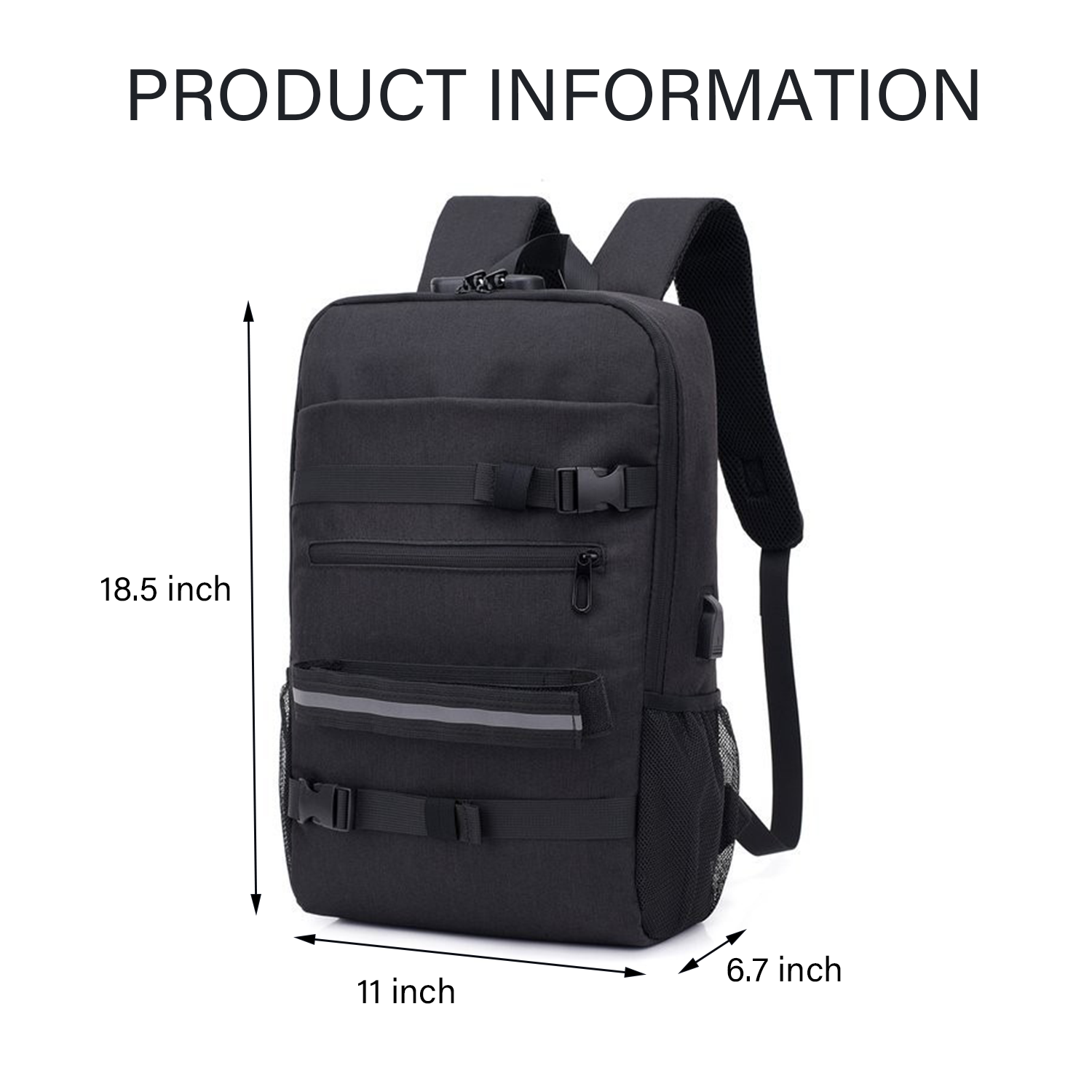 Water Resistant Canvas Backpack with Anti-Theft Lock 1