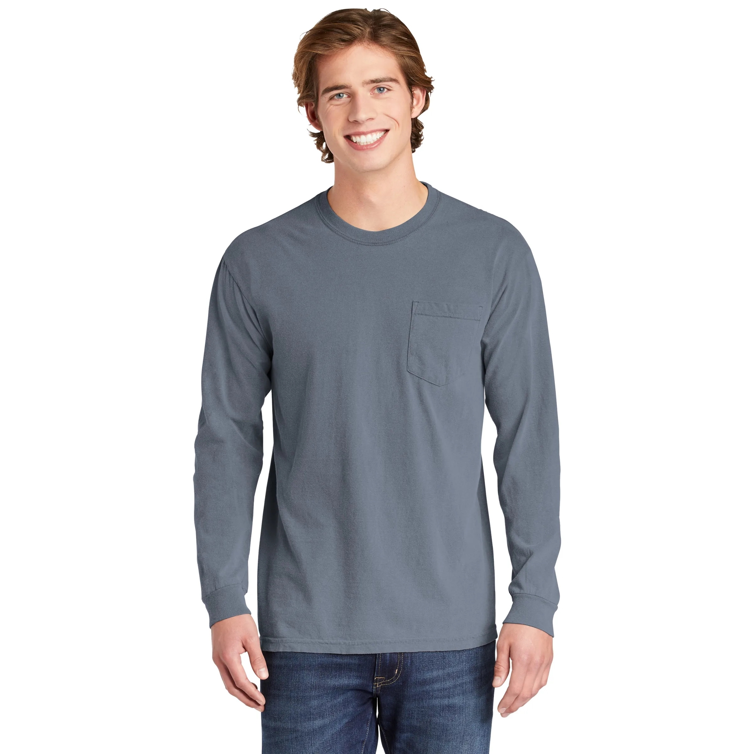 COMFORT COLORS ADULT 6.1 OZ LONG-SLEEVE POCKET T-SHIRT 8