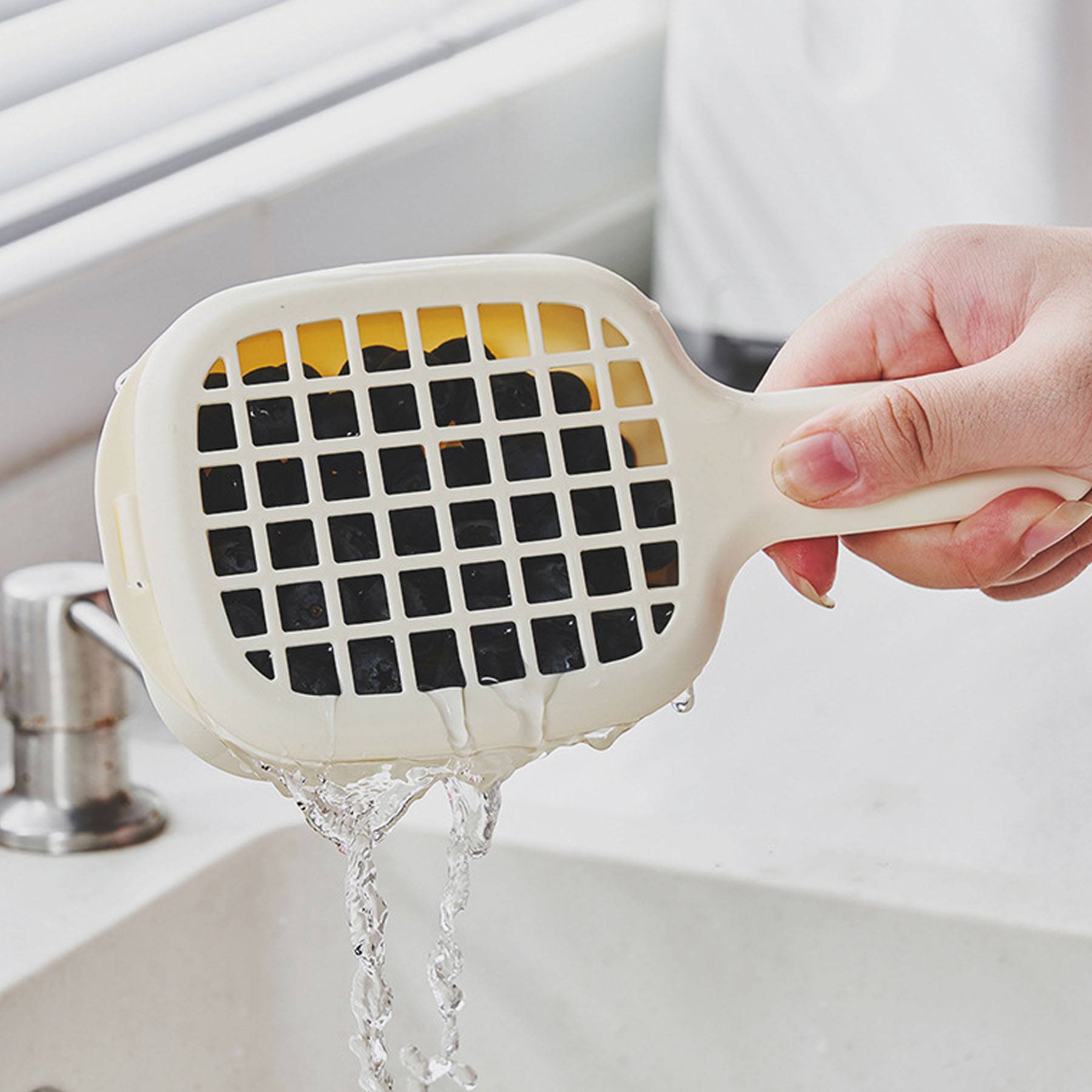 Fruit Washing Bowl Drain Basket with Handle 2