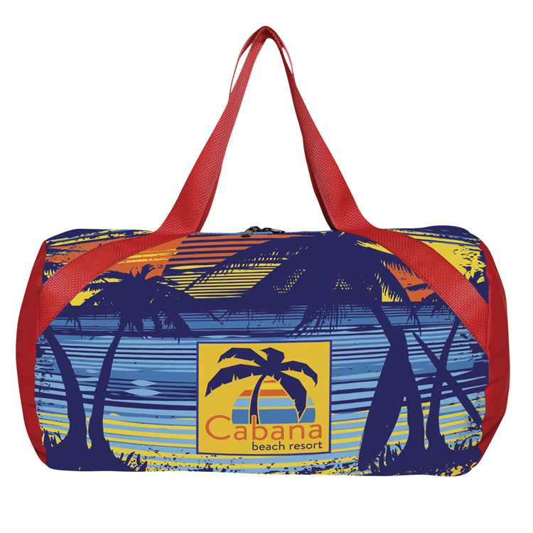 Round Duffel Bag- Full Color-Sewn in the USA 13