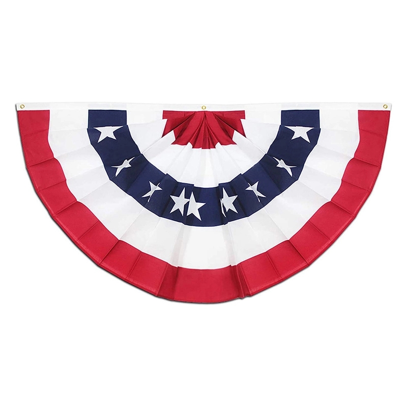 4th of July Pleated Fan Flags Outdoor Decorations 8