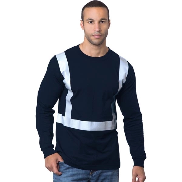 Hi-Vis 100% Cotton L/S Crew Tee 4
