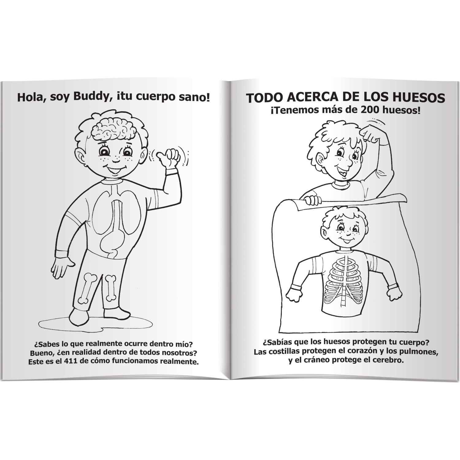 Coloring Book - Meet Buddy: Your Healthy Body (Spanish) 2