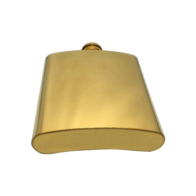 Gold Plated Color Hip Flask 6oz 2