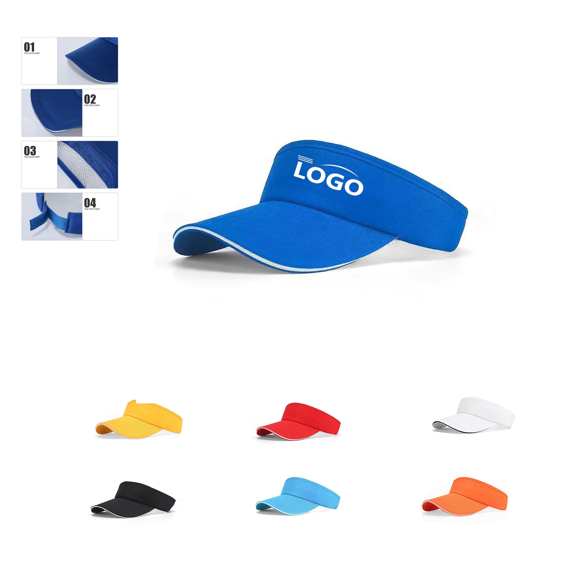 Performance Athletic Sun Visor Sports Hat 3