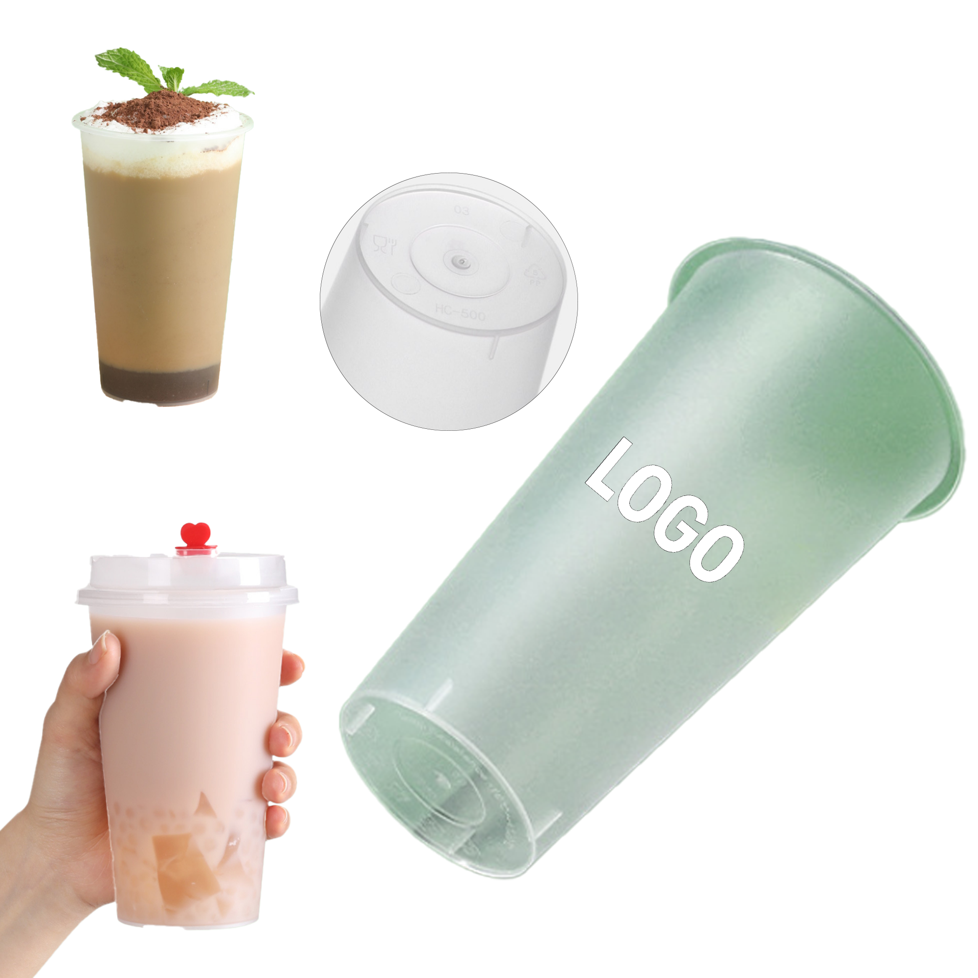 Disposable Frosted Plastic Beverage Cup 2