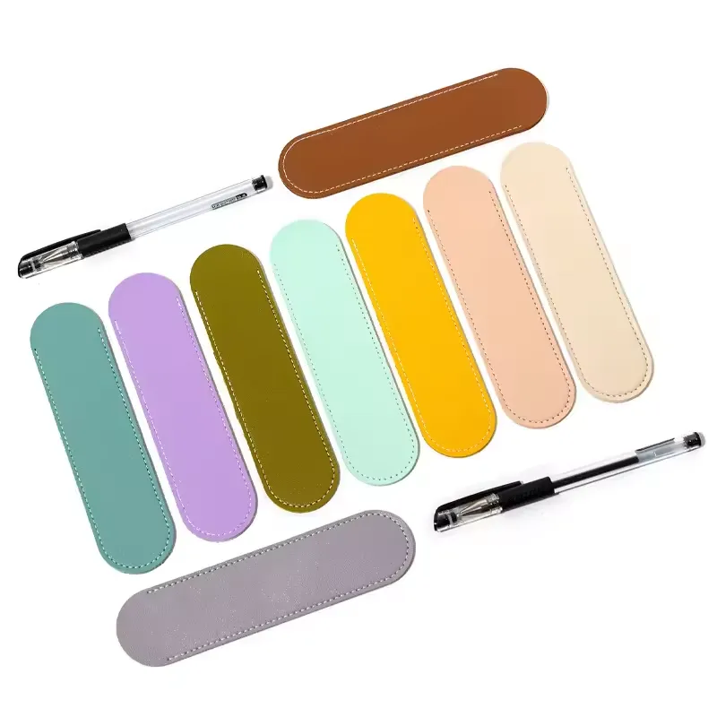 Round Leatherette Single Pen Holder 2