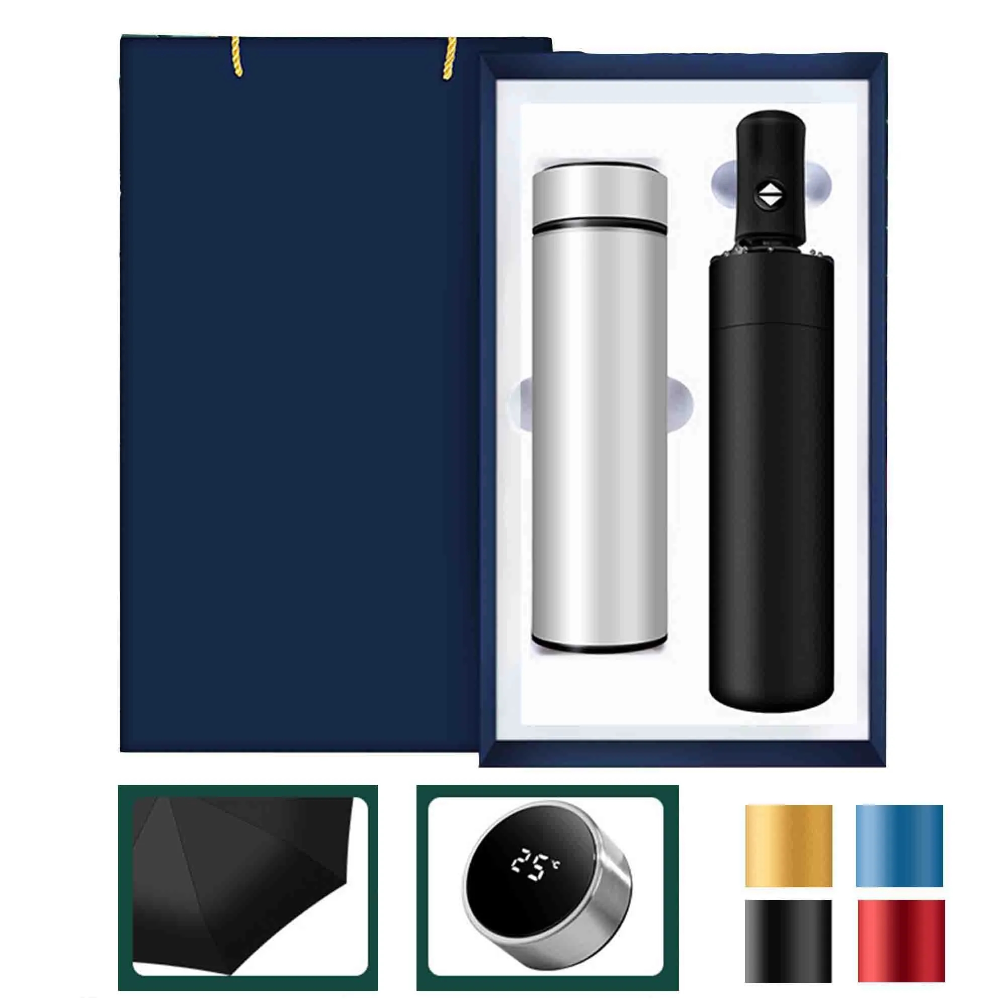 Gift Box Set Umbrella Smart Water Bottles Digital Temperatur 1