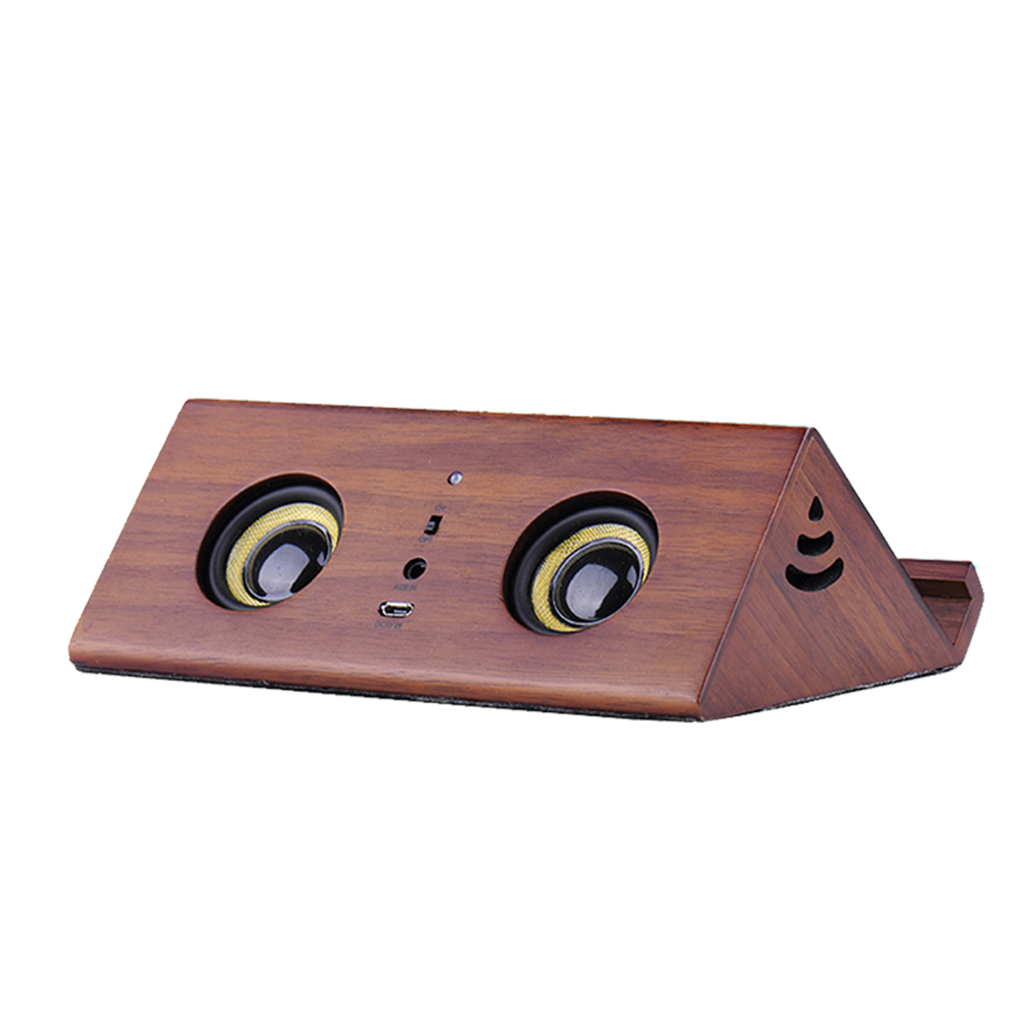 Creative Solid Wood Speaker Wireless Phone Stand 2