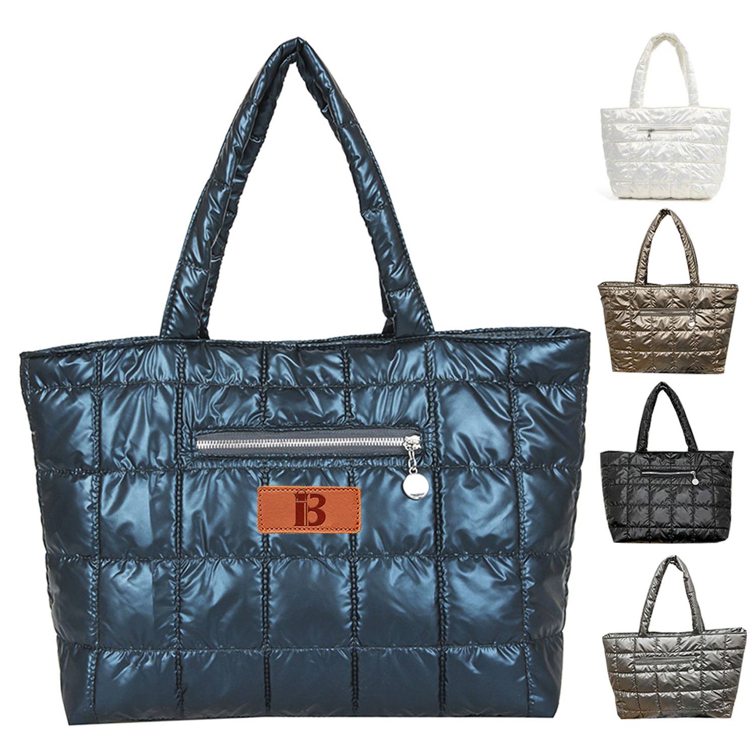 Quilted Puffer Tote Bag