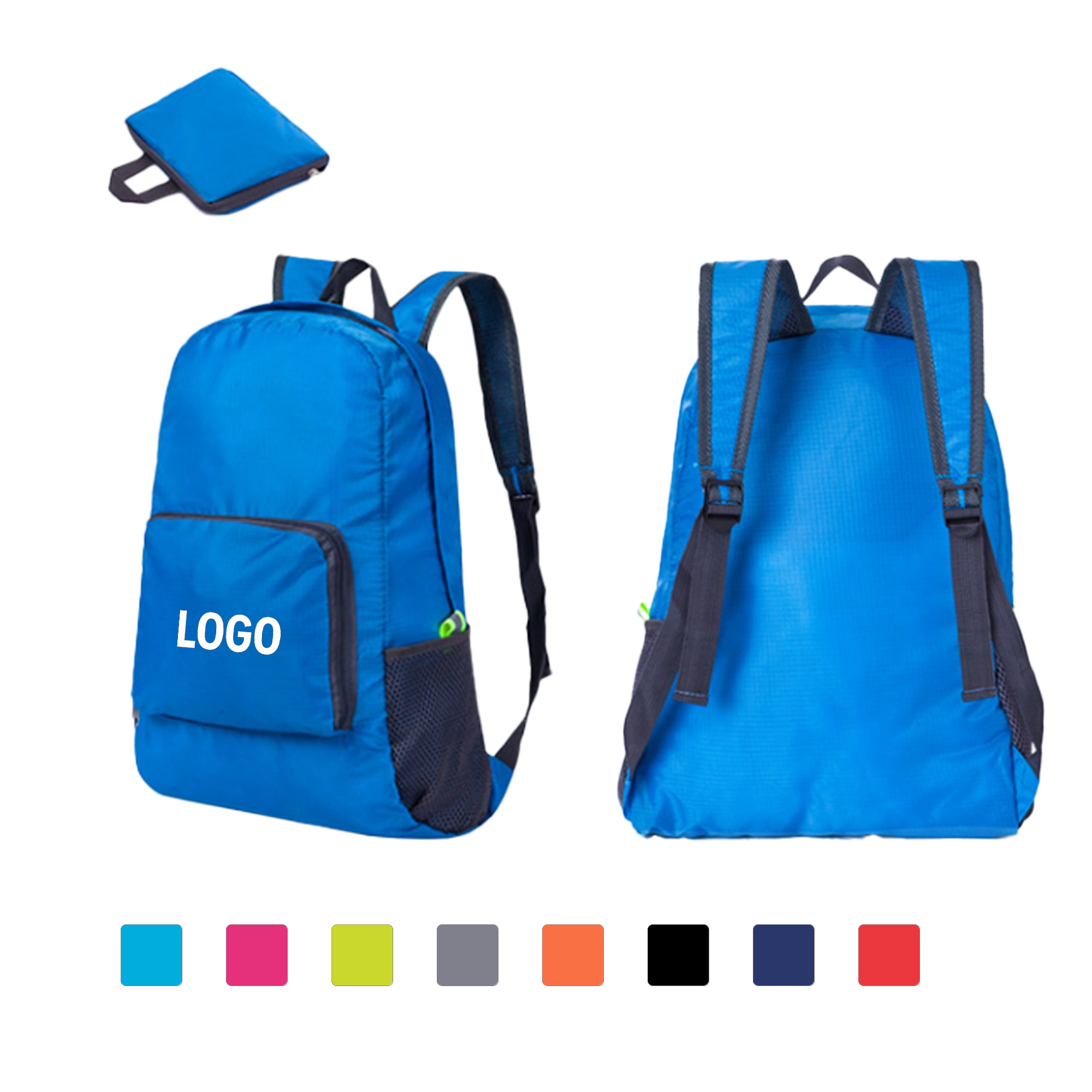 Foldable Ripstop Nylon Backpack With Compact Storage Pouch 2