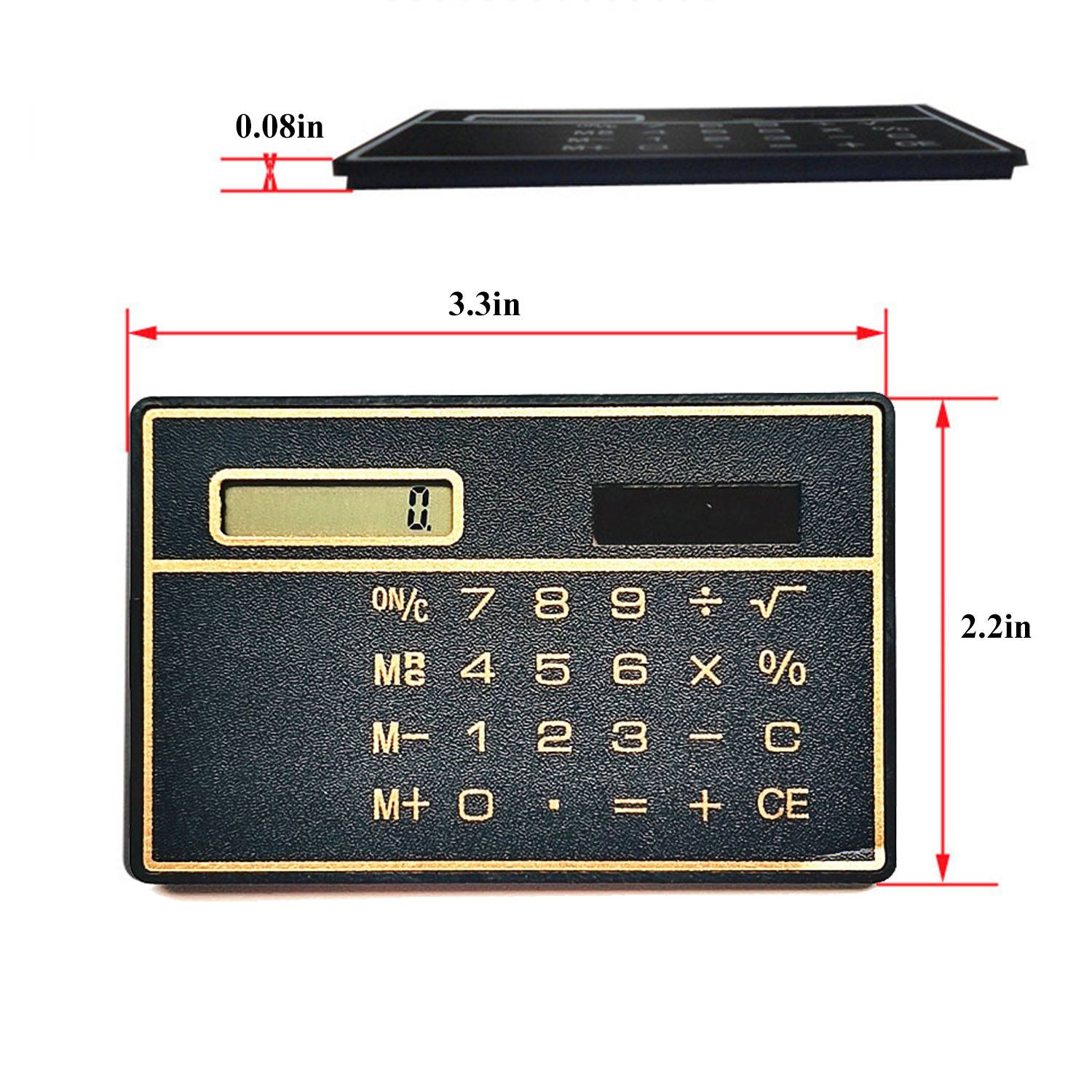 Mini Credit Card Design Solar Power Pocket calculator 2