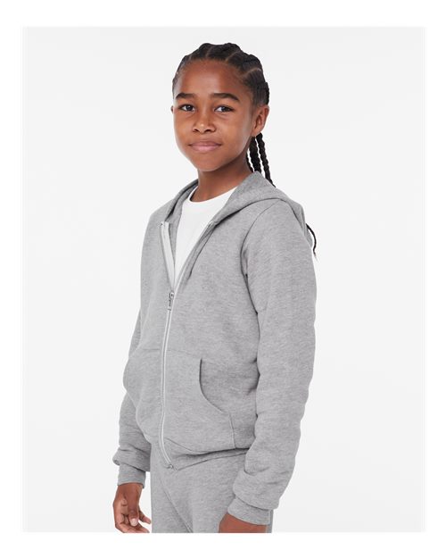 Youth Sponge Fleece Full-Zip Hoodie Sweatshirt - 3739Y 8