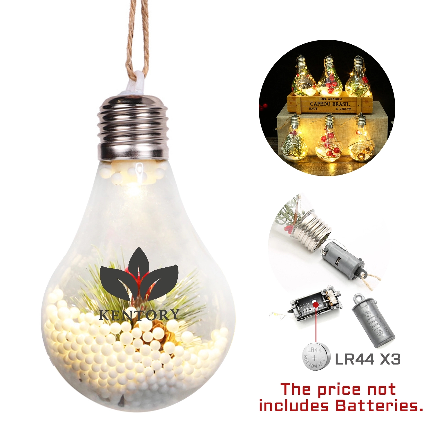 Christmas Led Light Bulb Ornament 3