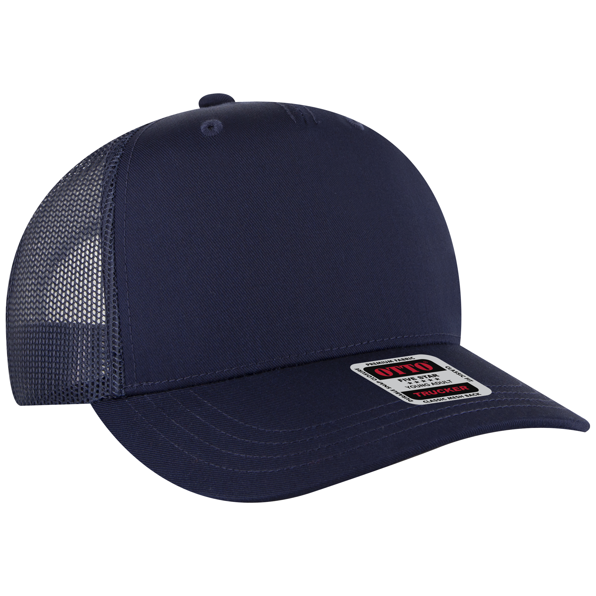 OTTO CAP® 5 Panel Mid Profile Mesh Back Trucker Hat 29