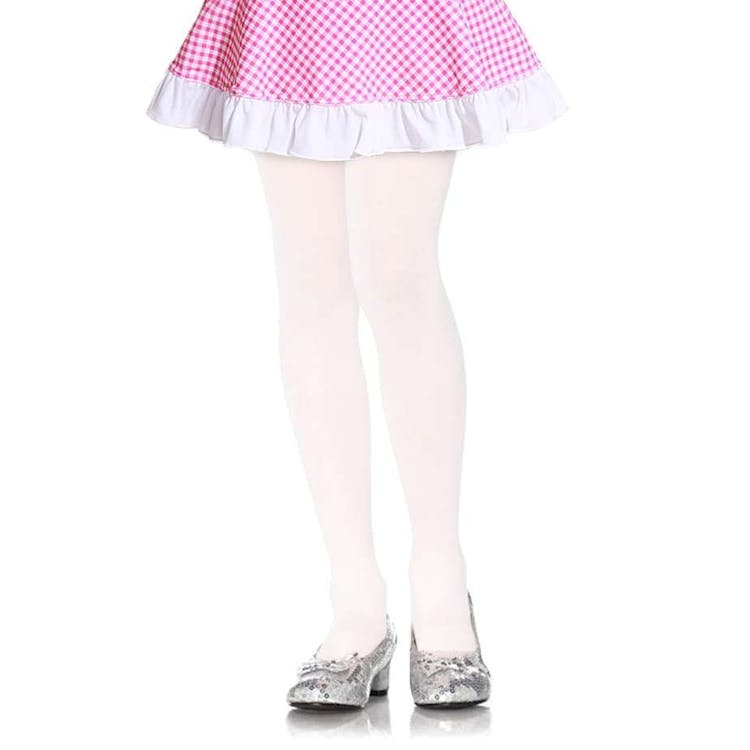 Girls' Winter Tights - White Large 2