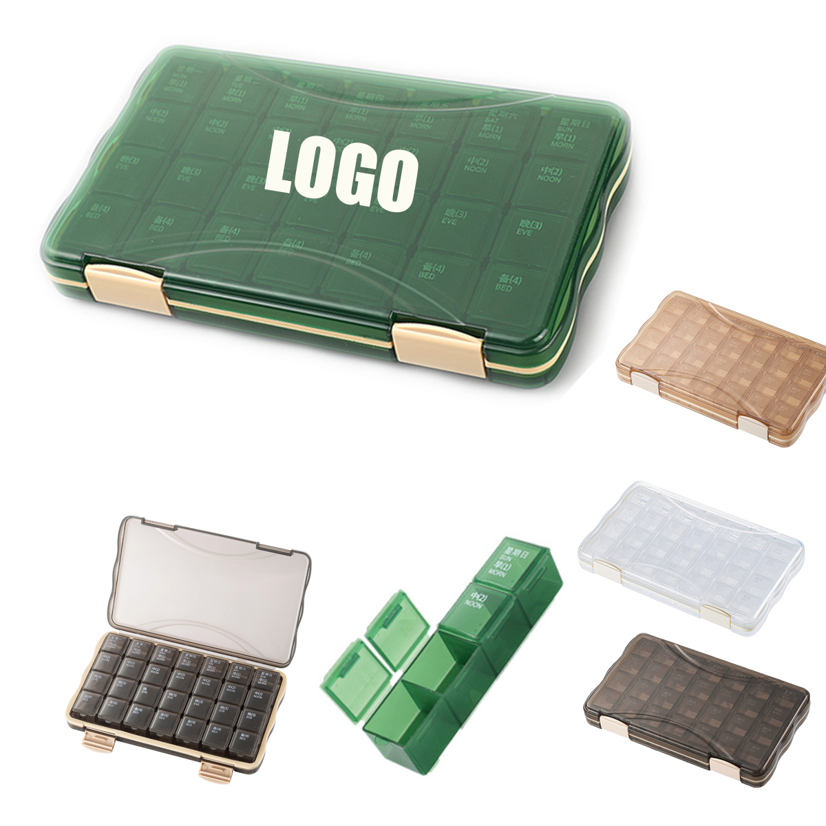 Portable Pill Box Vitamin Organizer 28 Days 2