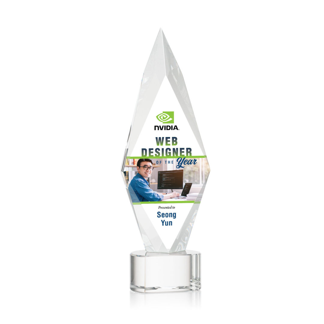 Manilow VividPrint™ Award on Paragon Base - Clear 11